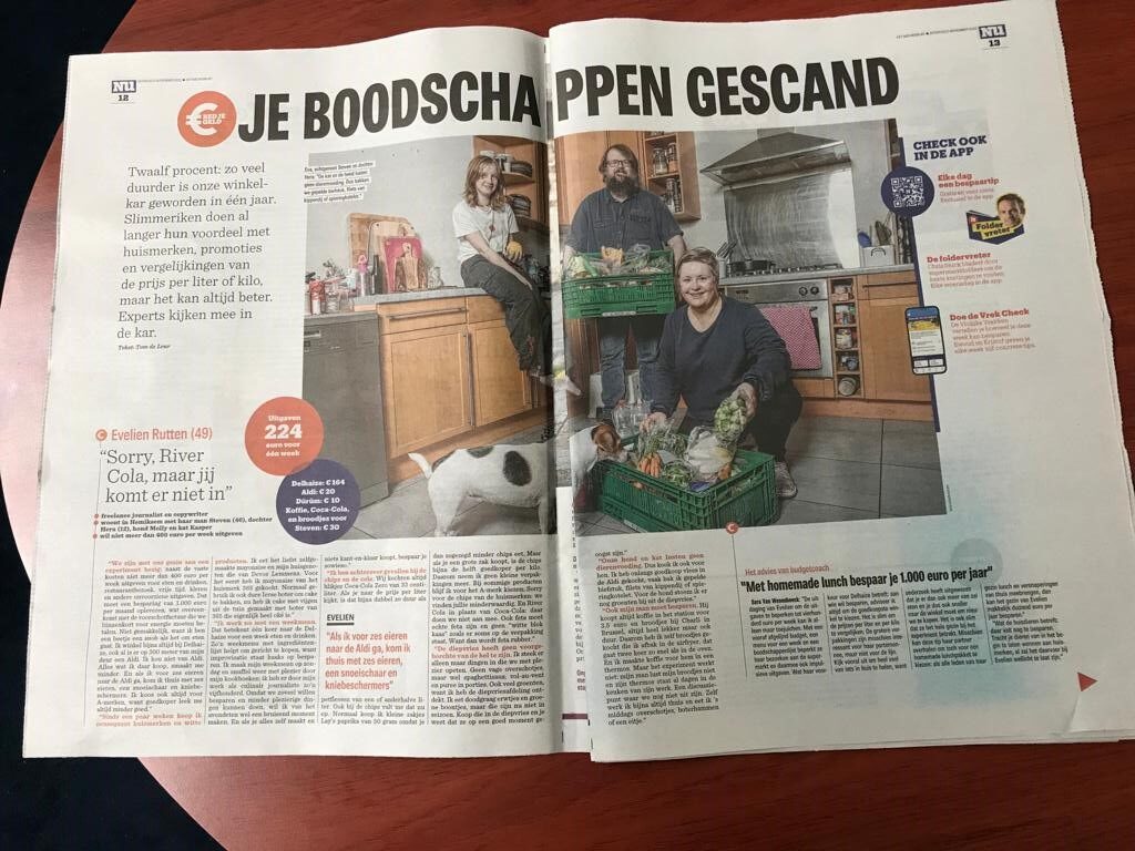 Het Nieuwsblad: Onze budgetexperte scant het winkelgedrag van 3 gezinnen - www.BarkingDogs.be