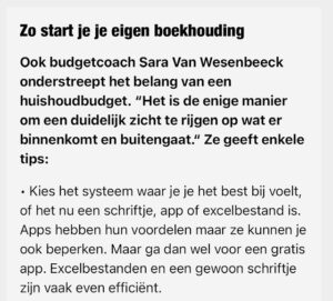 Minder financiële zorgen met het huishoudboekje - tips van budgetexpert Sara Van Wesenbeeck - barkingdogs.be mijnportemonnee.be